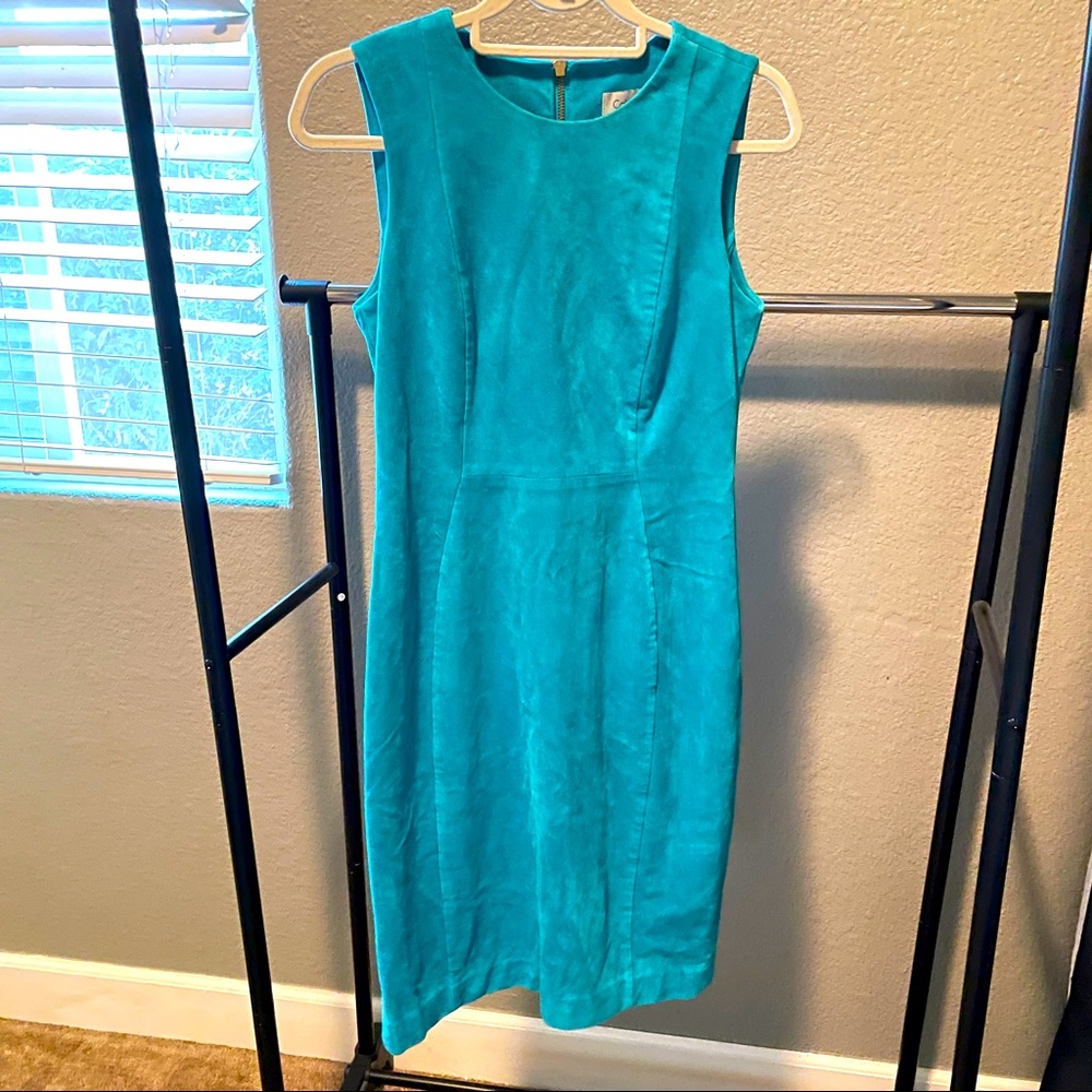 Calvin Klein velvet a-line dress